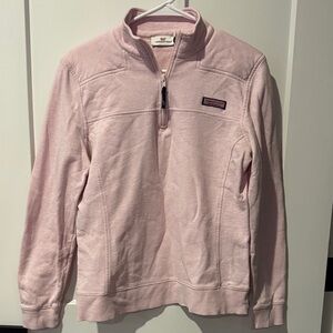 Vineyard Vines Light Pink Quarter-Zip Pullover